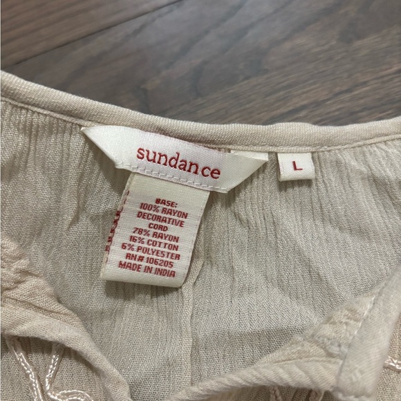 Sundance Cream Tunic Top. Large - Picture 4 of 7